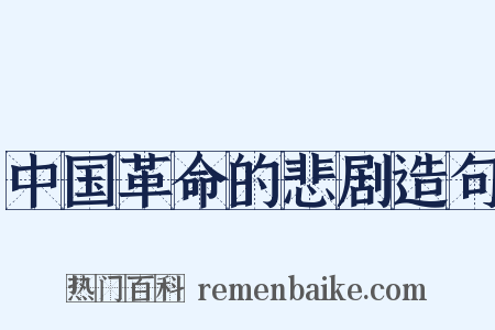中国革命的悲剧造句是什么意思的图片